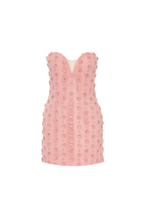 FLOWER PATTERN BODYCON MINI DRESS